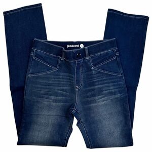 Betabrand Women’s 7-Pocket Yoga Denim Jeans Straight Leg Dark Wash – Small NWT